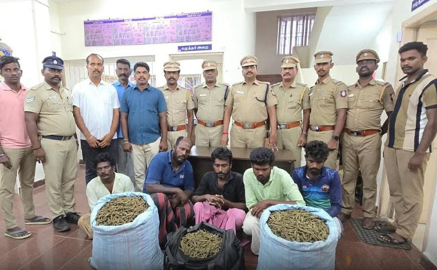 50 கிலோ கஞ்சா பறிமுதல்..! 6 பேர் கைது..! போலீசார் அதிரடி நடவடிக்கை..!