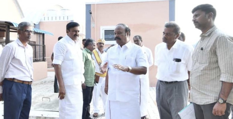 போராட்ட காலத்தில் காந்தியடிகள் ஜீவாவுடன் சந்தித்த நினைவு கட்டடம்....!!!  அமைச்சர்கள் பார்வை.....!!!!