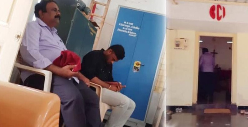 தேவஸ்தானத்தில் பணிபுரிந்த அதிகாரி பணியிடை நீக்கம்...! சர்ச்சை தேவாலயப் பிரார்த்தனை..!