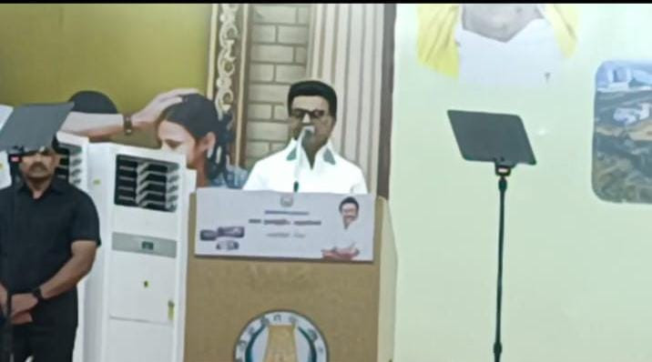 திண்டுக்கல்லுக்கு ஸ்டாலின் வருகை  - மாவட்டத்திற்கு பல்வேறு நலத்திட்டங்கள் அறிவிப்பு  :