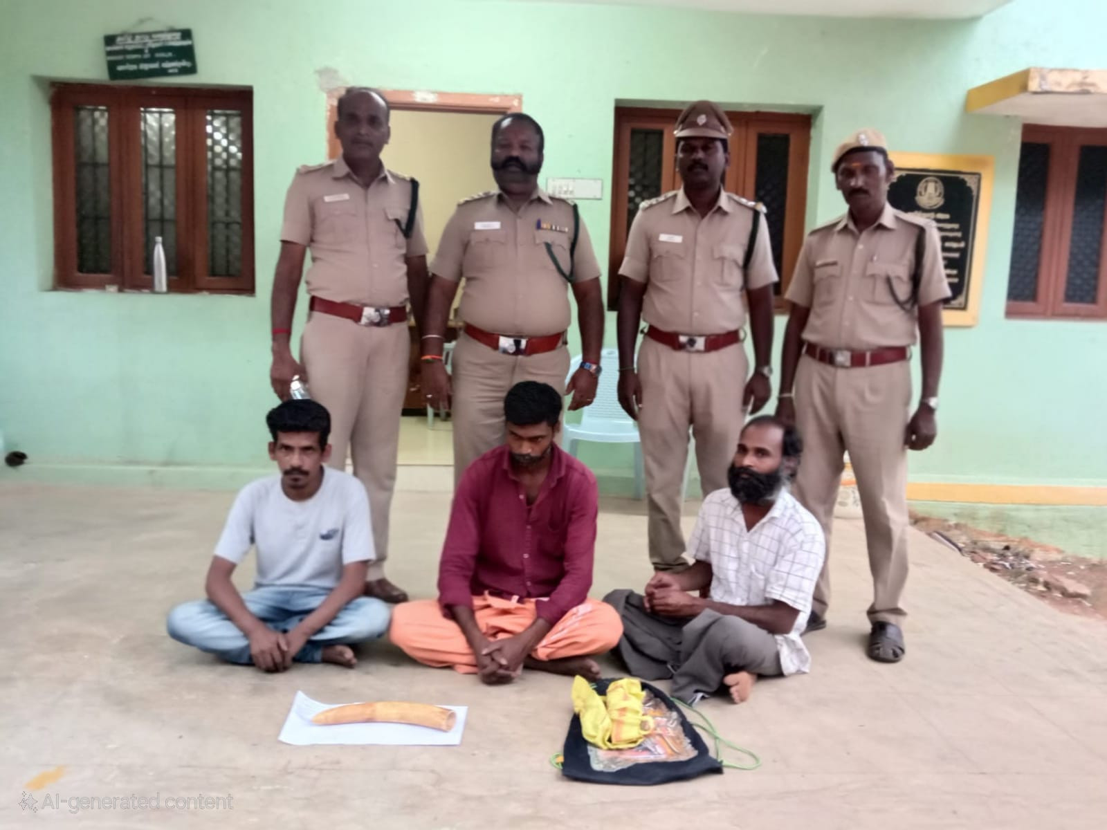 யானை தந்தம் விற்க முயற்சி...! 3 பேர் கைது, தந்தம் பறிமுதல்..!
