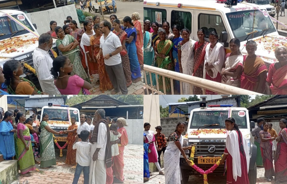 ஆம்புலன்ஸ்க்கு மாலை மரியாதை செய்த மலைவாழ் மக்கள்...!!!!!