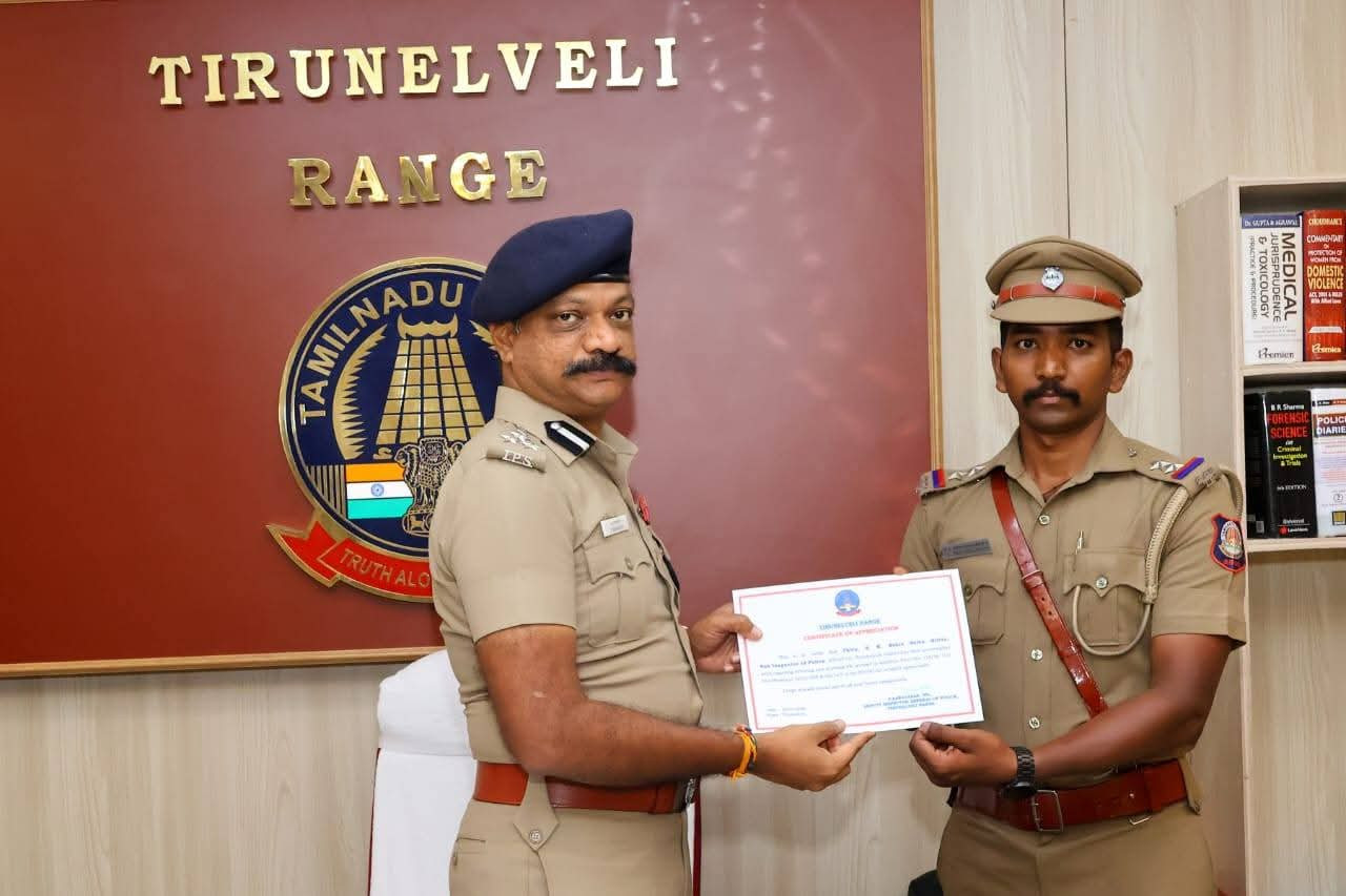 தூத்துக்குடி சம்பவம்  -  போலீசாரை பாராட்டிய டி ஐ ஜி  ! 