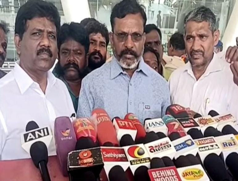 B J P போராட்டம்  - திருமாவளவன் வரவேற்பு  ;