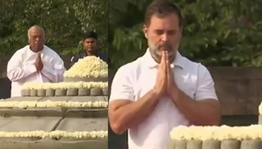 ஸ்ரீபெரும்புதூரில் ராகுல் காந்தி மரியாதை...!