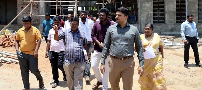 தேனி கலெக்டர் வைத்தியநாதன் ஆய்வு....!!!!!