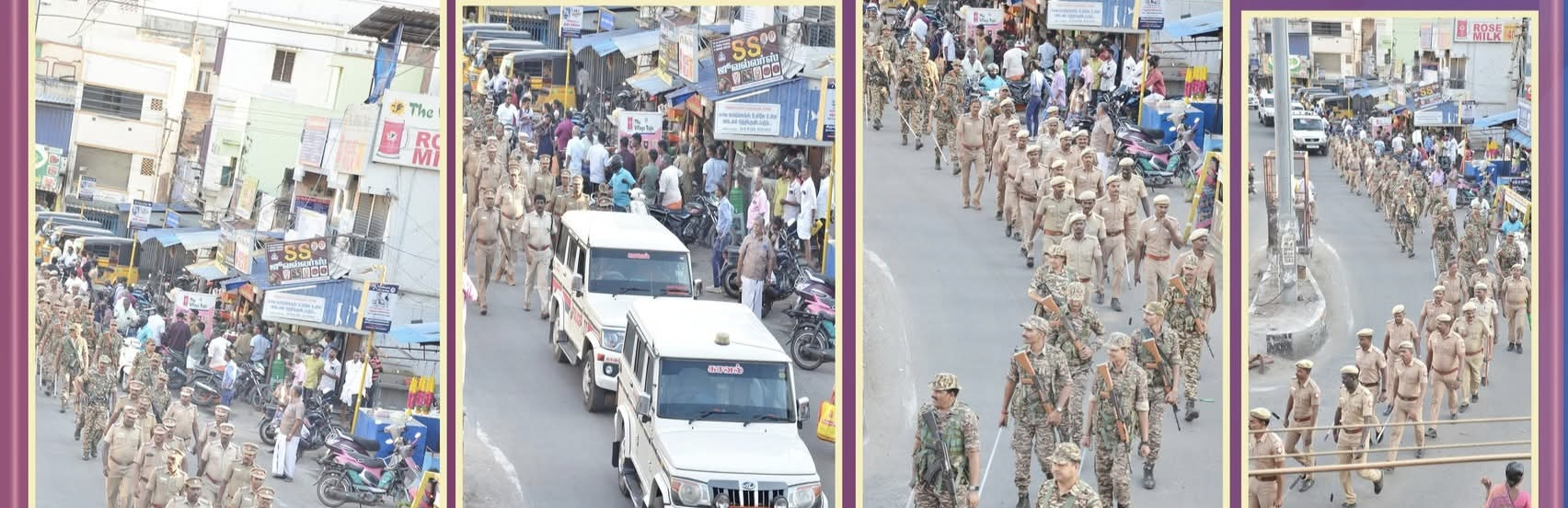 பெரிய குளத்தில் கொடி அணி வகுப்பு...!!! 