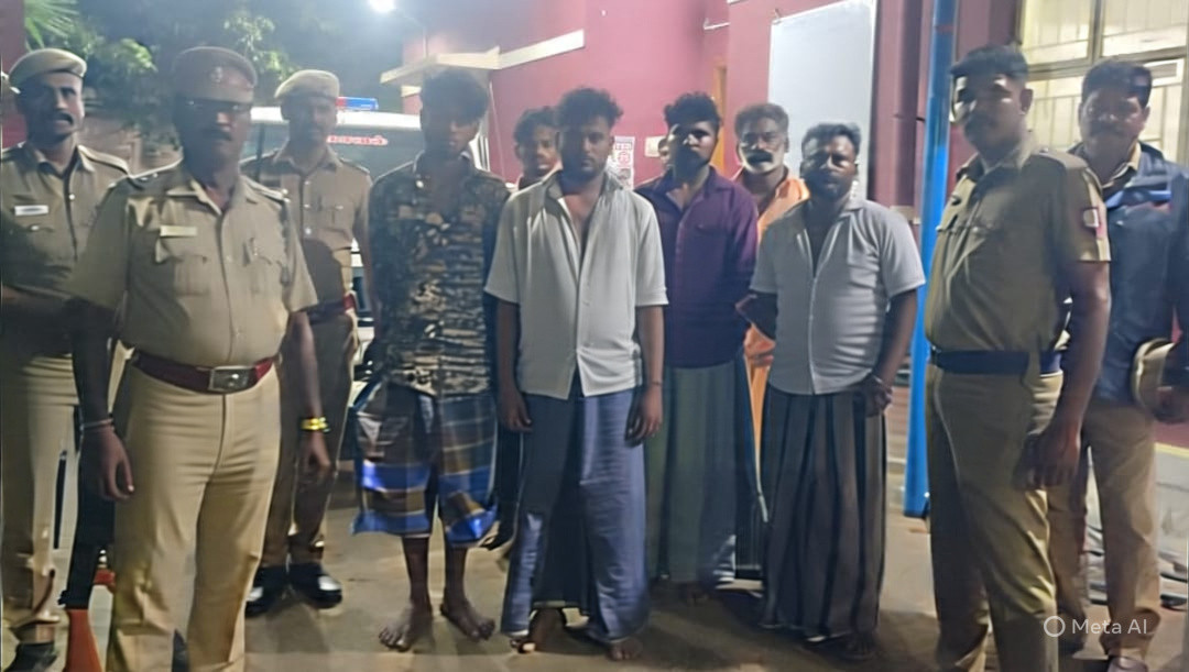 திண்டுக்கல்லில் தகராறு...! வாலிபரை அரிவாளால் வெட்டிய வழக்கில் 6 பேர் கைது...!