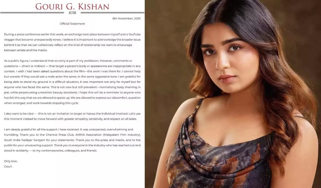 'இது முட்டாள்தனமான கேள்வி..! நடிகை கௌரி கிஷனுக்கு குவியும் பாராட்டு'..!