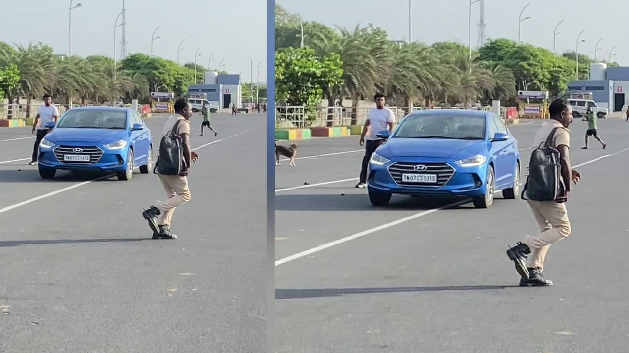 சென்னையில் பரபரப்பு...! சாலையில் காவலரை அச்சுறுத்திய ஓட்டுநர்...! கைது...!