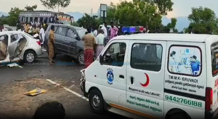 நேருக்கு நேர் மோதி விபத்து...! மூன்றுபேர் பரிதாபம்...!