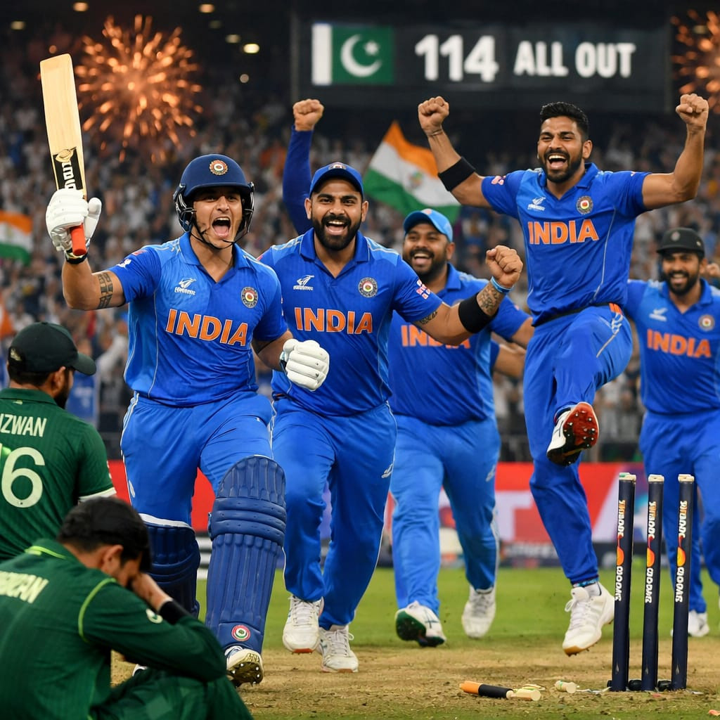 பாகிஸ்தானை வீழ்த்தி இந்தியா அபார வெற்றி ! 