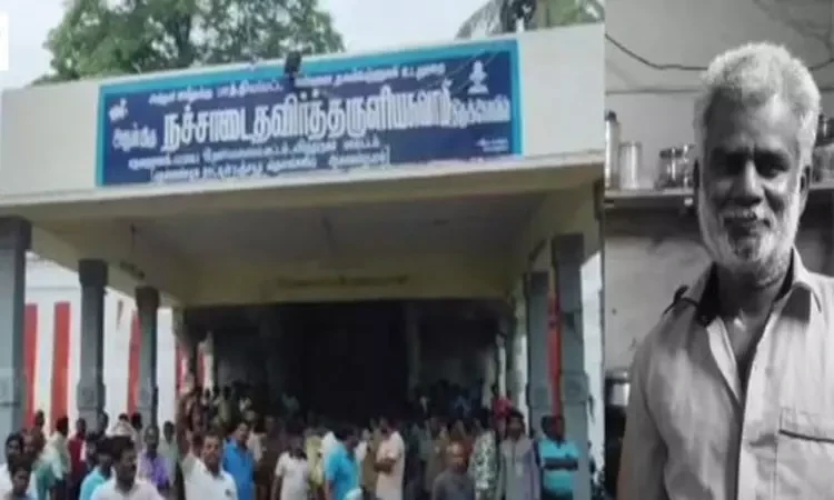 கோயிலுக்குள் கொடூரம்....!  இருவர் வெட்டிக் கொலை...!