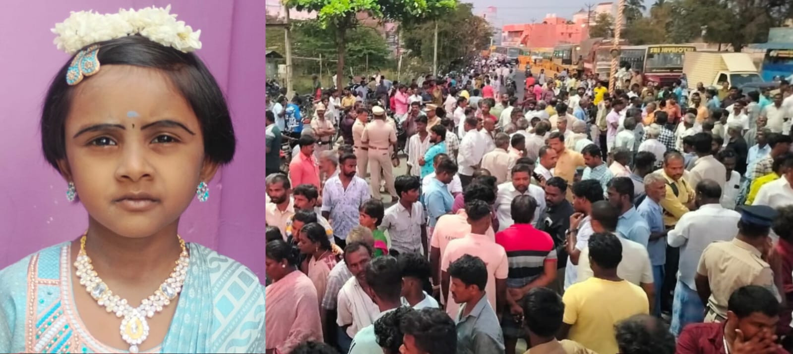  பள்ளி வளாகத்தில் கார் மோதி சிறுமி உயிரிழந்த பயங்கரம் ! விடிய விடிய சாலை மறியல் !!  போக்குவரத்து கடும் பாதிப்பு - பதற்றம் !!! 