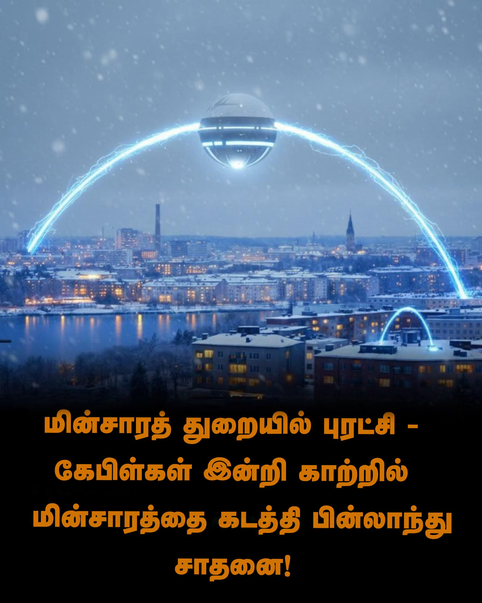 கேபிள் இன்றி காற்றில் மின்சாரத்தை கடத்தி பின்லாந்து சாதனை....!!!