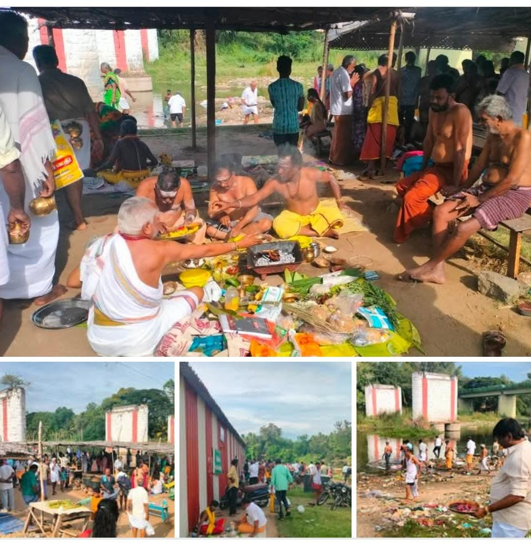 நதியில் சுகாதாரக்கேடு..! பொதுமக்கள் அதிருப்தி...! நிர்வாகம் நடவடிக்கை எடுக்குமா...?