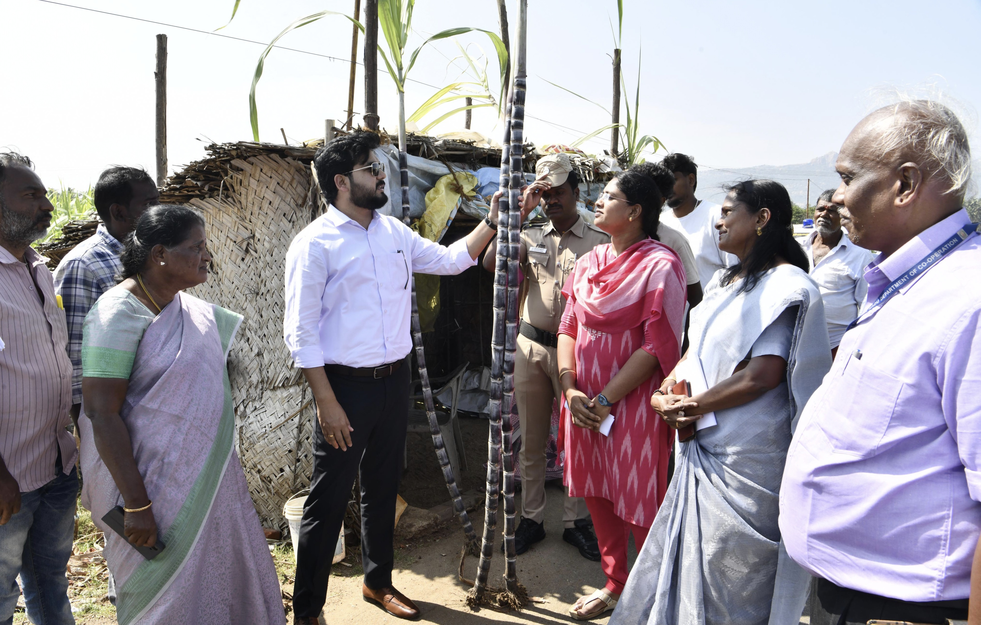 கரும்பு கொள்முதல் கலெக்டர் ஆய்வு....!!!