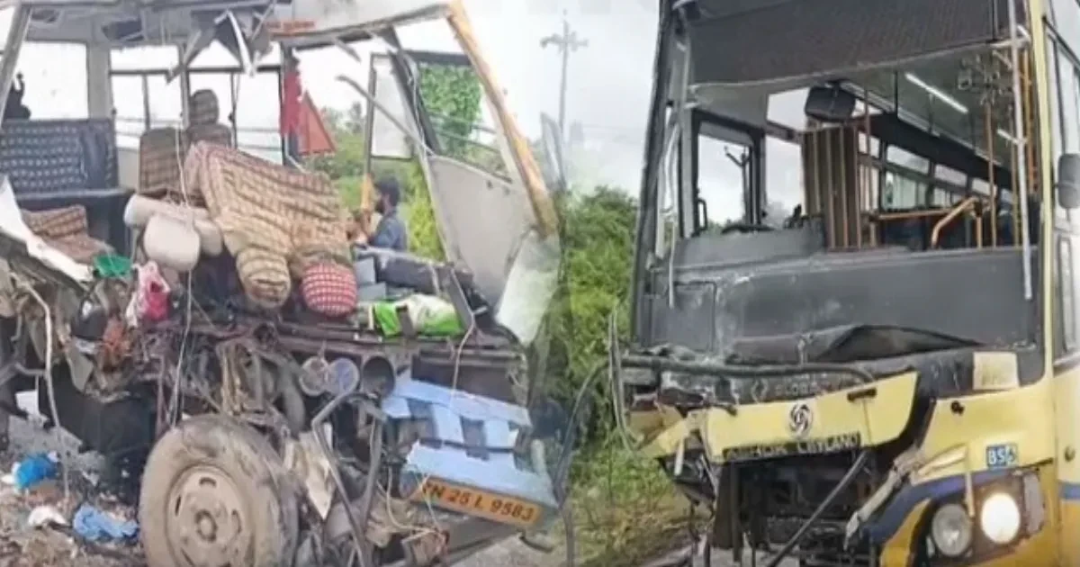 சற்றுமுன் கோரவிபத்து...! அரசுப் பேருந்து வேன் மோதி இரண்டு பெண்கள் பலி...! 