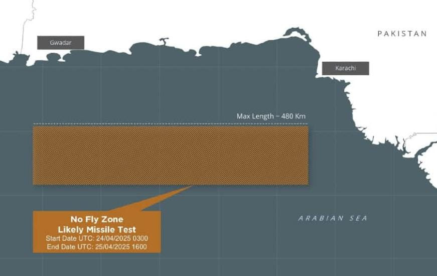 கராச்சி அருகே ஏவுகணை சோதனை நடத்த பாகிஸ்தான் உத்தரவு...! 