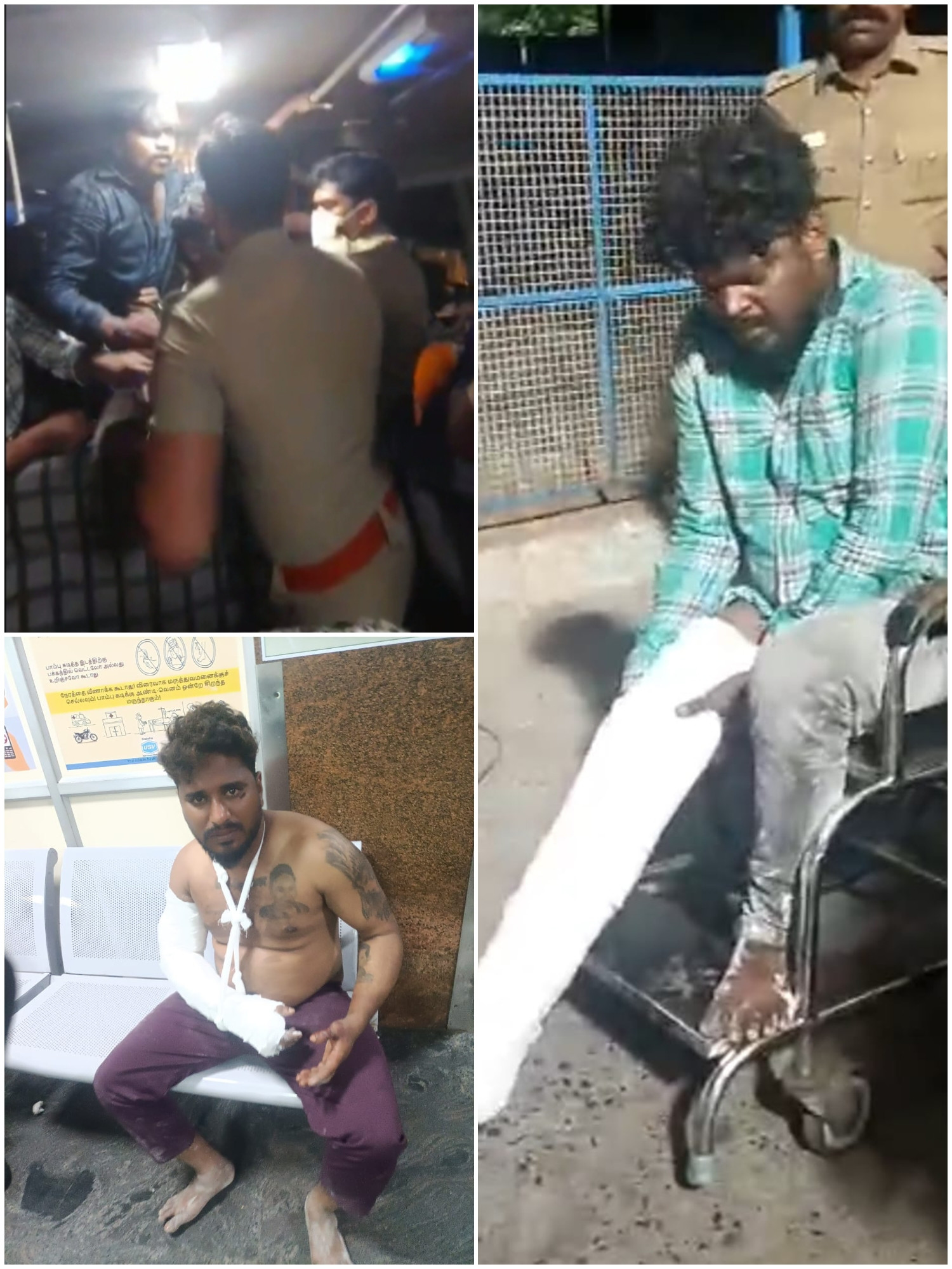 கைதிகளின் தாக்குதல்...! காவல்துறை மீது கொலை மிரட்டல்...!