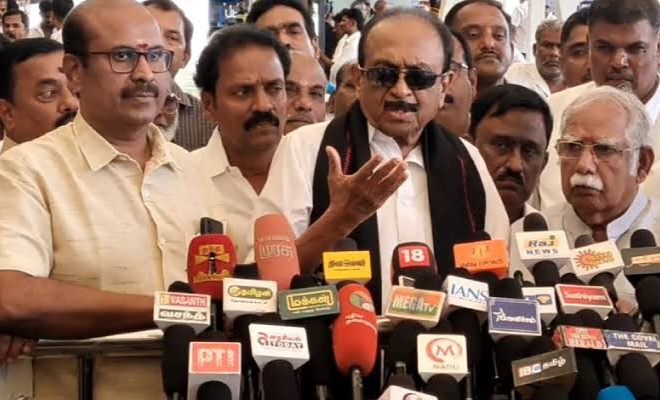 எதிராக அமைந்துவிடும் என்பதால் பாஜக அஞ்சுகிறது...! வைகோ பேட்டி...!